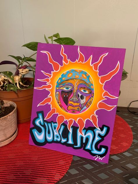 Sublime Painting, Nahko Bear, Bear Paintings, Trippy Painting, Room Painting, Hippie Painting, Canvas Painting Designs, Painting Inspo, Creative Painting