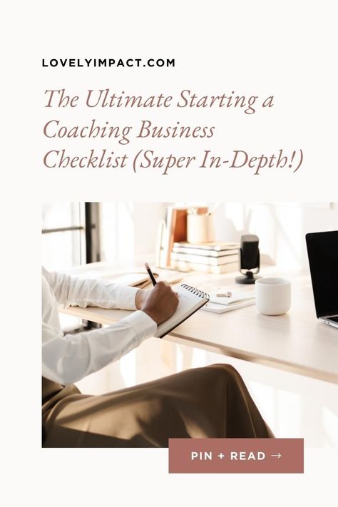 This free starting a coaching business checklist list is was created to help coaches boost their businesses to success in twelve easy steps. It’s a fifteen-page checklist packed with the information to take your coaching to a seven-figure business. :heart: The Ultimate Starting a Coaching Business Checklist (Super In-Depth!) by Lovely Impact | starting a coaching business tips, how to start a coaching business, steps to starting a coaching business, building a coaching business online Starting A Coaching Business, Business Steps, Free Business Tools, Small Business Tools, Create A Timeline, Business Checklist, Online Business Tools, Website Tips, Holiday Promotions