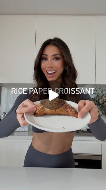 AMY LEE | health + nutrition on Instagram: "The BEST #GlutenFree Croissants…made from RICE PAPER 😱 🥐 

TAG a friend who loves pastries & SAVE this post! 👇

Comment “recipe” and I’ll DM you the recipe to your inbox or google “Amy Lee Rice Paper Croissant”

amyleeactive.com/rice-paper-croissant

Outfit: @intus.au 

#amyleeactive #healthyrecipes #fitnessfood #healthycookbook #healthydesserts #healthysweets  #healthysnack #healthypastry#croissant #lowcalorie #healthyliving #healthycooking #proteincheesecake #healthypastries #airfryerrecipes #nutritiontip #glutenfreecake #gfcake #gfdesserts #gfpastry #glutenfreecroissant #gfcroissant #airfryerdesserts #airfryercooking" Crossiants In Air Fryer, Crispy Rice Paper Rolls Air Fryer, Air Fryer Rice Paper Rolls, Rice Paper Croissant, Air Fried Spring Rolls Rice Paper, Gluten Free Croissant, Protein Cheesecake, Healthy Cook Books, Gf Desserts