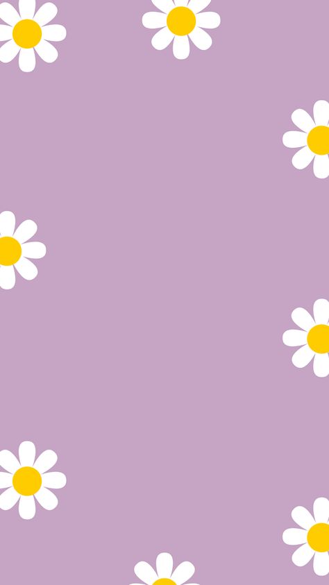 Purple and White Daisy floral instagram/social media wallpaper Social Media Wallpaper, Carol Wallpaper, Wallpaper Rosa, Light Purple Background, Tiktok Edit, Daisy Wallpaper, Purple Daisy, Flower Background Wallpaper, White Daisy