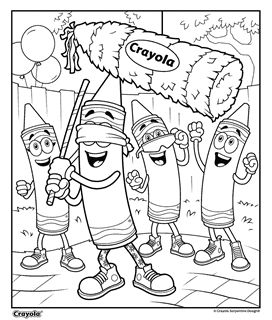 New Coloring Pages | Free Coloring Pages | crayola.com Crayola Coloring Pages Free Printable, Pinata Coloring Page, Crayons Pictures, Crayon Coloring Page, Crayola Party, Crayon Coloring, New Coloring Pages, Halloween Crayons, Crayon Days