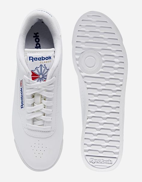 Reebok Princess Spirit White Sneakers Reebok Princess, Shoe Sole, Reebok Sneakers, Reebok Shoes, White Trainers, Latest Clothes, Superga Sneaker, White Sneakers, Latest Fashion Clothes