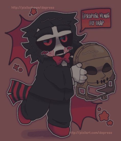 #SAW #billythepuppet Slasher Art, Saw Drawing Jigsaw, Billy Saw Drawing, Jigsaw Drawing, Saw 2004 Aesthetic, Saw Lockscreen, Horror Fanart, Saw Art Movie, Saw Pfp Movie