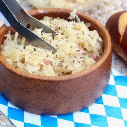 Bavarian Sauerkraut for Oktoberfest – Diary of a Mad Hausfrau Bavarian Sauerkraut Recipe, German Sauerkraut Recipe, German Food Authentic, Oktoberfest Food, Sauerkraut Recipes, Books For Sale, Frugal Meals, German Food, Fermented Foods