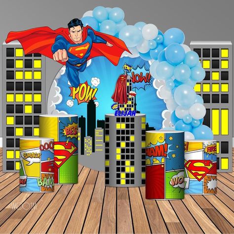 Superman Backdrop, Bday Decor, Superman Birthday, Super Man, Shop With Me, Unique Birthday, Birthday Backdrop, 9th Birthday, Candy Bar