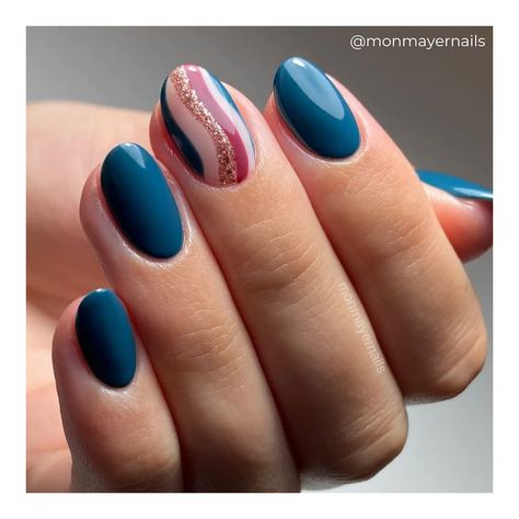 Teal Nails Ideas, Dark Teal Nails, Teal Nail Polish, Teal Nail Designs, Aqua Nails, Teal Nails, Confetti Nails, Marble Nail Designs, Red Nail Art