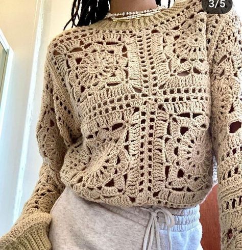 #crochetwestideas Yarn Activities, Lidia Crochet Tricot, Crochet Sweater Design, Crochet Bell, Crochet Jumper, Crochet Ladies Tops, Fiber Board, Crochet Design Pattern, Crochet Summer