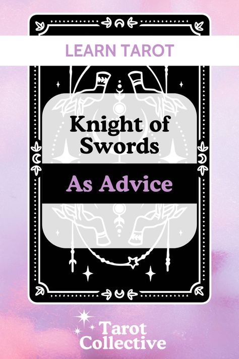 Unlock the power of swift action and mental clarity with the Knight of Swords! Discover what this dynamic tarot card means when it appears as advice in your reading. Dive into our detailed guide on www.tarot-collective.com and harness the energy of decisive movement and clear communication to navigate your life's journey. 🌪️✨ #TarotAdvice #KnightOfSwords #TarotCollective #TarotReading #SpiritualGuidance King Of Swords Tarot Meaning, Knight Of Swords Tarot Meaning, King Of Swords Tarot, Swords Tarot Meaning, Knight Of Swords, King Of Swords, Learn Tarot, Daily Tarot Reading, Cups Tarot