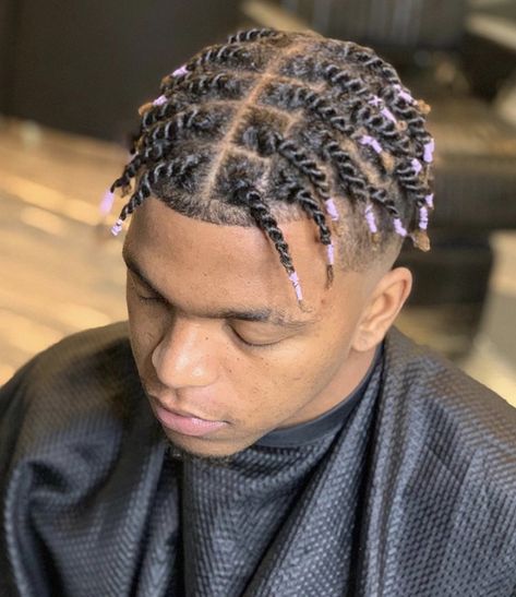 Twists Men Hair, Flat Two Strand Twist Natural Hair, Two Strand Twists Short Hair, Braided Hairstyles For Men Short Hair, Plats Braids For Men Short Hair, Short Braids Men, Short Hair Braids Men, Afro Hair Twists, Twist Hair Men