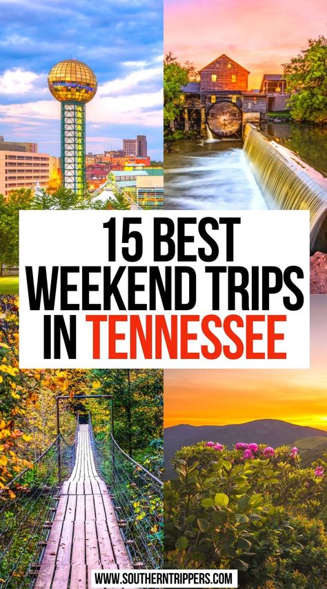 Best Weekend Trips in Tennessee Things To Do In Tennessee, Tennessee Road Trip, Best Weekend Trips, Weekend Road Trip, Southern Usa, Tennessee Nashville, Visit Nashville, Tennessee Travel, Best Weekend Getaways