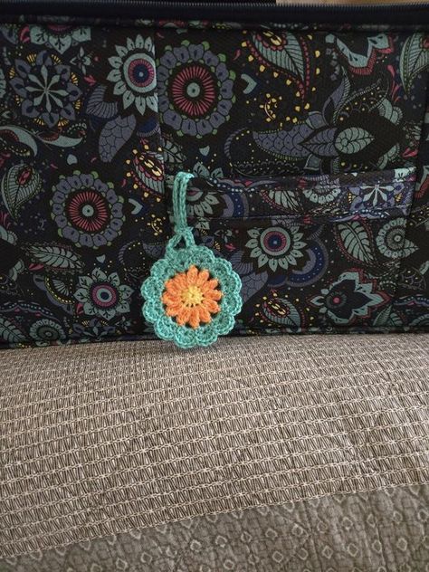 Crochet Tutorials for beginners | Just finished making bag tags for my suitcase | Facebook Crochet Bag Tag, Crochet Tutorials For Beginners, Crochet Tutorials, Bag Tag, Bag Tags, Crochet Tutorial, Crochet Bag, Bag Making, Tags