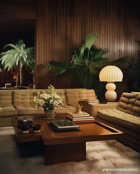 Living Room Aesthetic Vintage, Living Room Aesthetic Dark, 70s Living Room Aesthetic, Room Aesthetic Vintage, Room Aesthetic Dark, 70s Living Room, 1980s Aesthetic, 70s Interior Design, 80s Interior Design