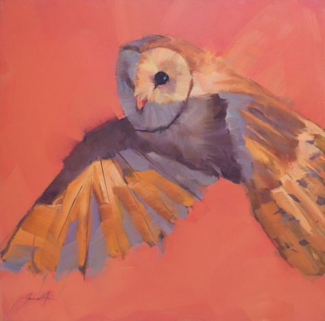 Flying Owl by Jamel Akib Jamel Akib, Wild Animals Painting, Large Oil Painting, Wildlife Paintings, Landscape Art Painting, Wildlife Artists, Bird Artwork, Owl Painting, Large Canvas Art