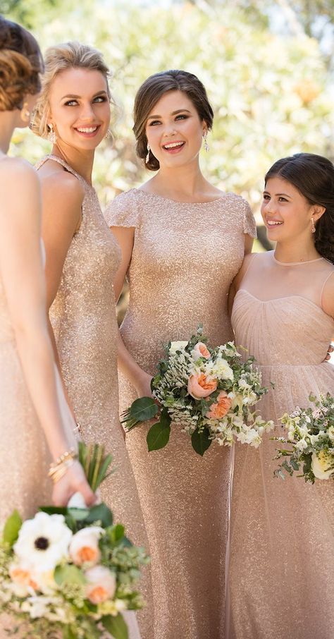 Floor Length Sequin Bridesmaid Dress by Sorella Vita Sorella Vita Bridesmaid Dresses, Bridesmaid Dresses 2017, Wedding Wardrobe, Junior Bridesmaids, Stella York Wedding Dress, Bridesmaid Dress Collection, Brides Dress, Bridesmaids Dress Inspiration, Wedding Dress Alterations