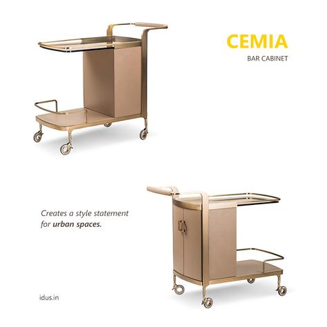 Service Trolley Design, Trolly Design, Style A Kitchen, Table Design Modern, Trolley Design, Bar Cart Design, Bar Trolley, Leather Decoration, Mobile Kitchen