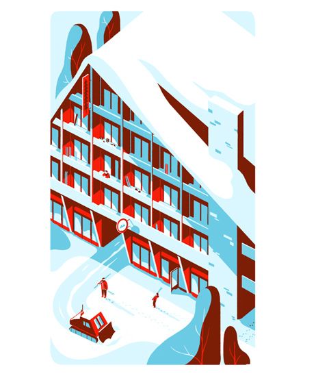 Tom Haugomat on grainedit.com Tom Haugomat, Winter Illustration, Isometric Design, Color Illustration, Art Et Illustration, Art And Illustration, Illustrations And Posters, Graphic Design Inspiration, Illustrations Posters