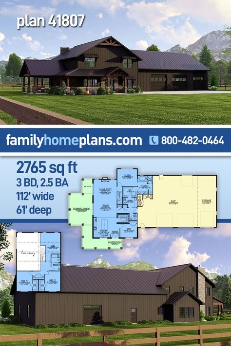 2 Level Barndominium Floor Plans, Barn Homes Floor Plans, Barn Houses, Duplex Plans, Garage Apartment Plans, Pole Buildings, Free House Plans, Barn Style House Plans, Farm Living