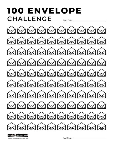 52 Week Money Saving Challenge Printable, Free Printable Envelopes, 100 Envelope Challenge, Free Budget Printables, Envelope Challenge, Planner Calendar Printables, Envelope Book, Weekly Planner Free Printable, Money Saving Methods