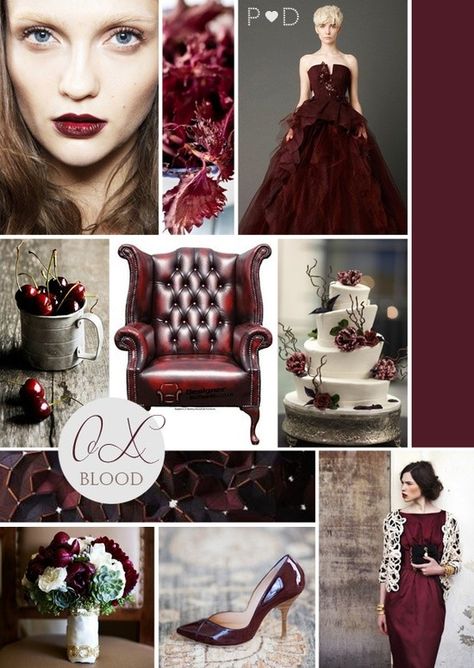 ~ Hot Autumn Colour - Burgundy, Wedding Colour Inspiration/Mood Board ~ Red And Burgundy Wedding, Pantone 2015, Mood Board Inspiration, Fashion Mood Board, Wedding Mood Board, Burgundy Wedding, Wedding Mood, Bridal Inspiration, Red Wedding