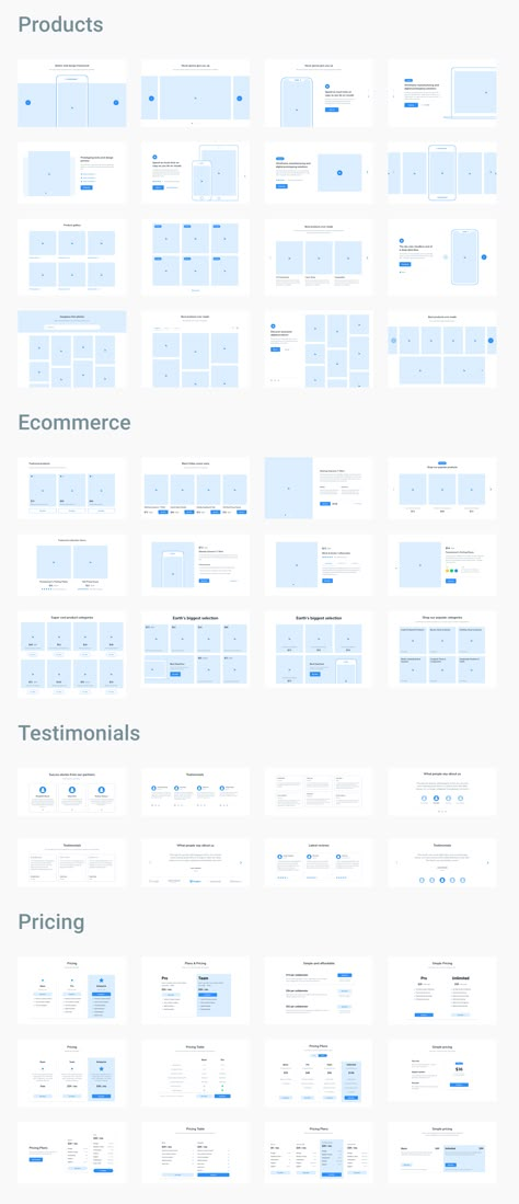 Website Layout Wireframe, Ecommerce Wireframe Website, Wireframe Ecommerce Website, Wire Frame Website, Wireframe Website Layout, Categories Ui Design, Category Ui Design, Website Card Design, Category Ui