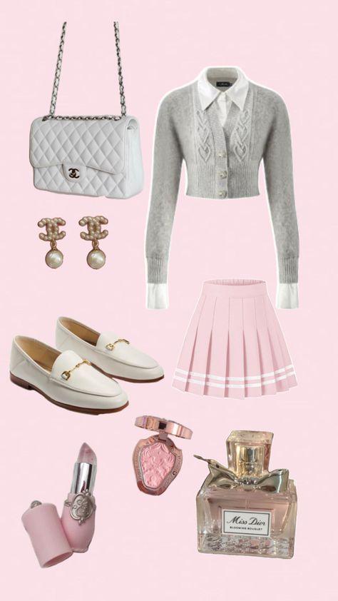 Princess Core Aesthetic Outfit, Princess Core Aesthetic, Money Pink, Princess Core, Outfit Collage, Preppy Outfit, Aesthetic Outfit, Old Money, Wallets