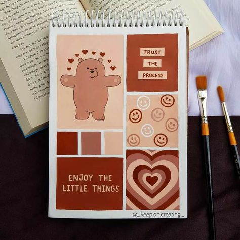 Brown Beige Aesthetic, Whimsical Art Journal, Diy Journal Books, Easy Canvas Art, Abstract Art Painting Diy, Diary Ideas, Easy Doodle Art, Easy Doodles Drawings, Cute Doodles Drawings