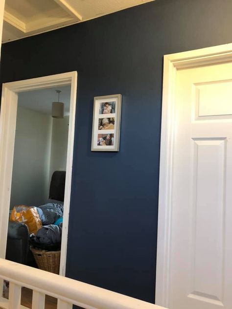 Breton Blue Dulux Dulux Breton Blue, Dulux Indigo Shade Living Room, Dulux Indigo Shade, Dulux Colours, Room 2023, Project House, Living Room Furnishings, Extension Ideas, Blue Living Room