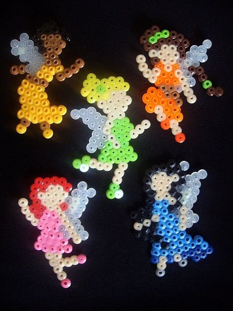 free+perler+bead+patterns+for+kids | Disney Fairies Night Flyby by RiverNaiad, via Flickr Hama Disney, Hamma Beads Ideas, Fusion Beads, Easy Perler Bead Patterns, Perler Creations, Melty Bead Patterns, Easy Perler Beads Ideas, Diy Perler Bead Crafts, Perler Crafts