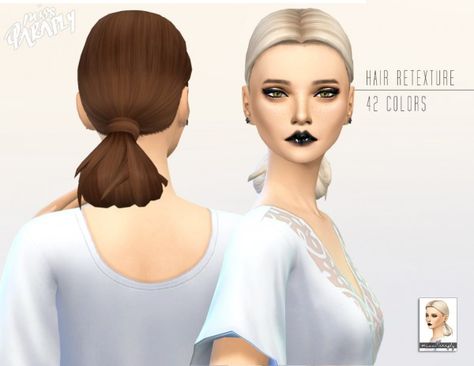 Miss Paraply: Retexture of EA hair: ScientistLowLoop • Sims 4 Downloads Loop Hairstyle, Sims 4 Hairstyles Cc, Sims 4 Hairstyles, 4 Hairstyles, Short Ponytail, Sims 4 Blog, Sims Games, Sims 4 Downloads, Sims 4 Update