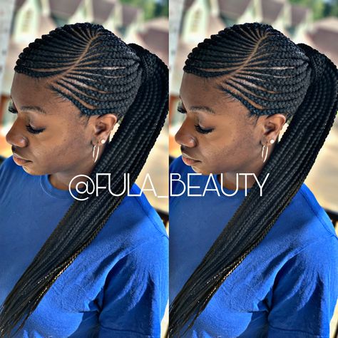 Swoop Braids, 2024 Braids, Styles For Natural Hair Short, Big Cornrows Hairstyles, Protective Styles For Natural Hair Short, Cornrow Hairstyle, Cornrows With Box Braids, Feed In Ponytail, Protective Styles For Natural Hair