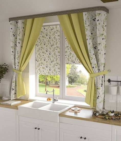 Kitchen Curtain Designs, Curtains Living Room Modern, Curtains Decor, Curtains Home, College Apartment Decor, Table Decor Living Room, Stylish Curtains, Homemade Decor, Kitchen Curtain