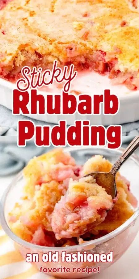 Rhubarb Pudding Cake, Rhubarb Pudding, Condensed Milk Cake, Funnel Cake Recipe, Fruit Fresh, Chicken Gnocchi, Gnocchi Soup, Milk Cake, Rhubarb Recipes