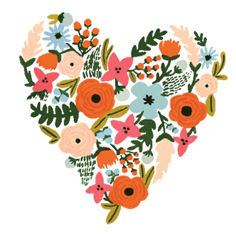 Heart Love Sticker by Rifle Paper Co. for iOS & Android | GIPHY Heart Shaped Canvas, Painted Hallway, Image Painting, Pay It Forward, Pola Sulam, Paint Types, Arte Sketchbook, Mini Paintings, Diy Frame