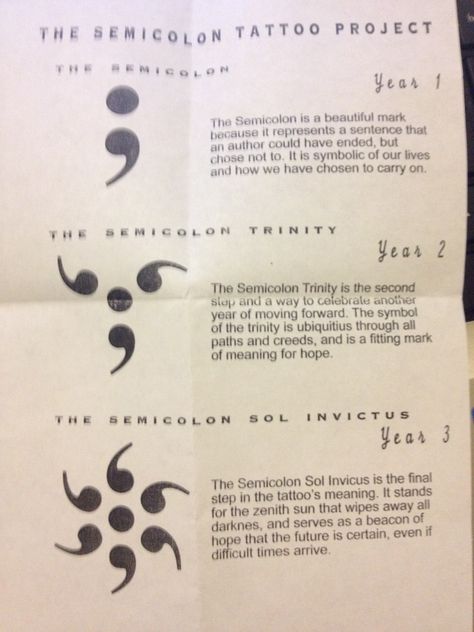 So the semicolon tattoo project day has come around again and since this is my second year, I got the trinity on my wrist! The semicolon tattoo project is a promotion to raise money for Agora and... Colon Tattoo, Dragons Tattoo, Tato Henna, Tattoo Schrift, Circle Tattoo, Semicolon Tattoo, Inspiration Tattoos, Tattoo Project, Symbolic Tattoos