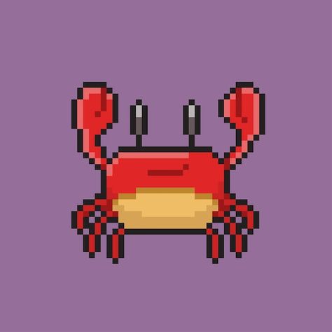 Pixel Gif, Crab Art, Crab, Pixel Art, Art Style, Gif, Art