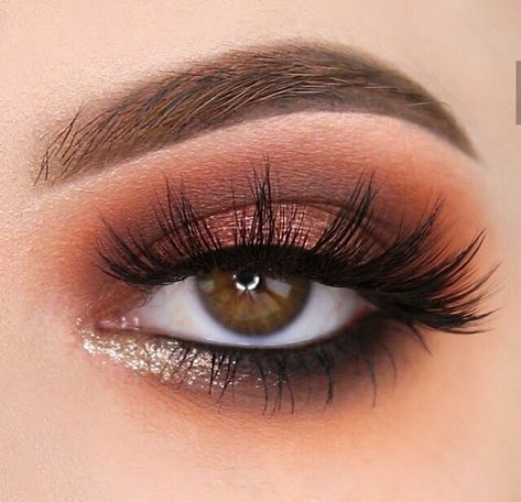 Auburn Makeup Looks, Copper Makeup For Green Eyes, Rust Dress Makeup, Autumn Wedding Makeup Brown Eyes, Makeup For Rust Colored Dress, Makeup For Blush Pink Dress, Makeup For Copper Hair Brown Eyes, Rust Eyeshadow Looks, Copper Hair Hazel Eyes