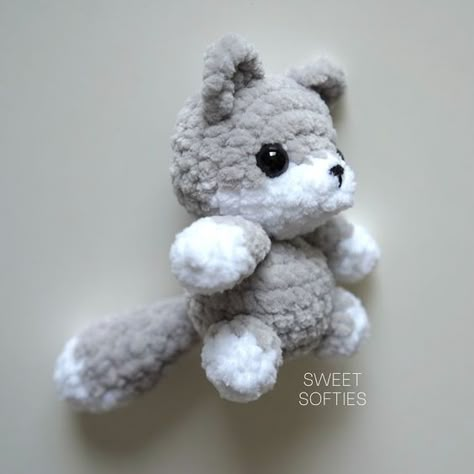 Sweet Softies: Pocket Wolf · Amigurumi Crochet Pattern Crochet toys tutorial #crochettoystutorial #crochet #crochettoy #crochetpattern #crochetpatterns 3.41 Wolf Free Crochet Pattern, Crochet Pocket Animals Free Pattern, Sweet Softies Crochet, Animal Crossing Crochet Patterns Free, Wolf Crochet Pattern Free, Wolf Plush Pattern, Crochet Bear Pattern Free, Crochet Wolf Pattern, Crochet Easy Animals