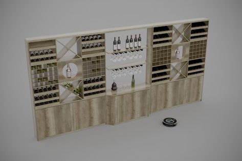 2047. Download Free Wine Cabinet Model By Nguyen Huu Cong Sims 4 Wine Rack, Sims 4 Cc Wine Fridge, Sims 4 Wine Rack Cc, Sims 4 Wine Cellar, Kitchen Display Cabinet, Sims 4 Bedroom, Kitchen Display, Los Sims, Sims 4 Cc Furniture