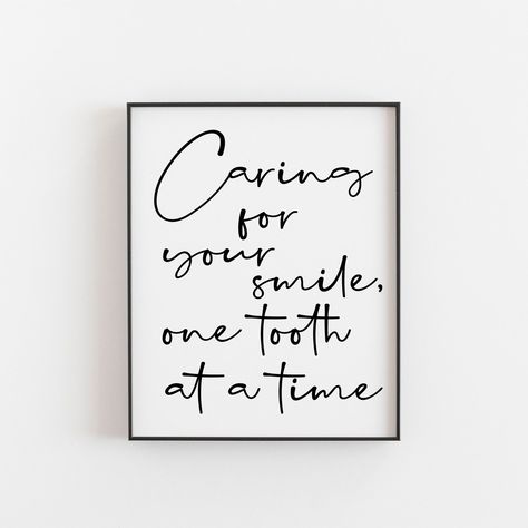 Dental Office Ideas, Dental Decor, Dentistry Design, Dental Wall Art, Hygiene School, Dental Smile, Dental Quotes, Dentist Art, Pediatric Dental Office