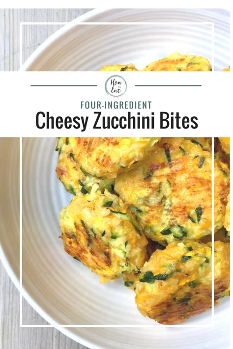 Four-Ingredient Cheesy Zucchini Bites - How to Eat How To Freeze Breaded Zucchini, Freezer Friendly Zucchini Recipes, Freezer Zucchini Recipes, Zucchini Recipes To Freeze, Zucchini Freezer Recipes, Ivf Diet, Zucchini Appetizer, Freezing Zucchini, Broccoli Bites