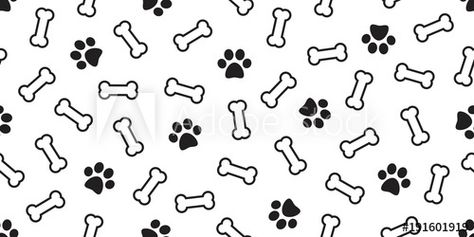 Stock Image: Dog Bone vector dog paw doodle Seamless pattern isolated wallpaper background Paw Doodle, Bone Drawing, What Kind Of Dog, Paw Heart, Paw Pattern, Bandana Design, Animal Room, Dog Years, Dog Bones