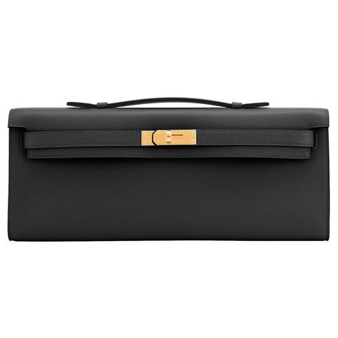 Hermes Kelly Cut Black Clutch Pochette Swift Gold Hardware D Stamp, 2019Brand New in Box. Store fresh. Pristine condition (with plastic on hardware).Just purchased from Hermes store; bag bears new 2019 interior D stamp.Perfect gift! Comes with Hermes protective felt, sleeper, box and ribbon.If you buy only one clutch for your lifetime, this is the one to get!Devastatingly gorgeous!Classic black with gold hardware is the most coveted combination.So breathtaking in luscious smooth Swift leather ac Hermes Kelly Clutch, Black And Gold Clutch, Hermes Clutch, Hermes Store, Kelly Cut, Hermes Kelly Bag, Graduation 2024, Luxury Clutch, Box Store