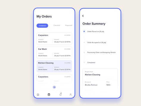 My Orders by Rajesh Lucky on Dribbble Order Details Ui Design, Form Design Web, Desain Ux, To Do App, Ui Design Mobile, Ui Ux 디자인, Card Ui, Ux Mobile, Mobile App Design Inspiration