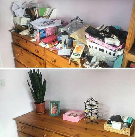 20+ People That Decluttered Their Homes and Shared Their Before and After Photos Hoarder Before And After, Organizing Before And After, Decluttering Before And After, Declutter Before And After, Room Motivation, Clean Room Motivation, Organizing Your Closet, Messy People, House Before And After