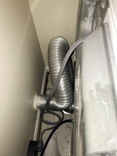 Look at the convoluted mess of a dryer vent pipe. This mess can be avoided. (Tim Carter) Dryer Vent Ideas, Dryer Exhaust Vent, Clothes Dryer Vent, Dryer Hose, Dryer Vent Hose, Dryer Duct, New Washer And Dryer, Dryer Repair, Laundry Ideas