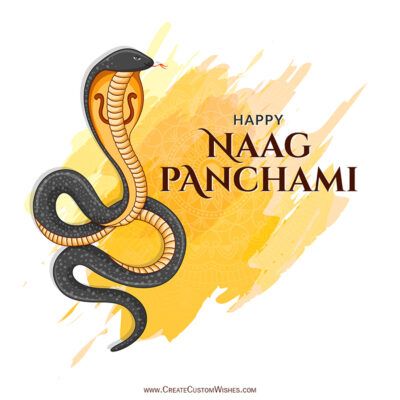 We are providing you to create online custom Happy Nag Panchami wishes images, photo frame and greeting card Free for you. you can add / write / edit your name, text messages, quotes, company logo, your personal images and whatever you want to make most attractive, beautiful and pretty Happy Nag Panchami greeting card, photo frame and wishes image. Nag Panchami Wishes, Naag Panchami, Happy Nag Panchami, Festival Graphic Design, Decorations For School, Nag Panchami, Greeting Card Maker, Chocolate Cake Designs, Social Media Posting Schedule