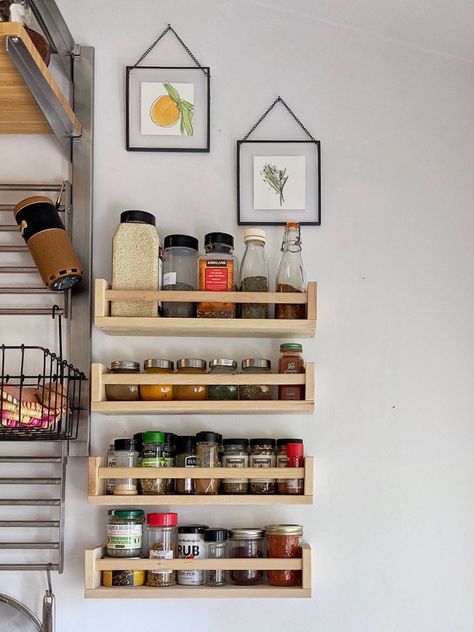 The IKEA Shelves That Made All the Difference in This Empty Room-Turned-Pantry Ikea Shelving Unit, Ikea Spice Rack, Ikea Wood, Perfect Pantry, Wood Shelving, Ikea Shelves, Small Closet Organization, Ikea Home, Empty Room