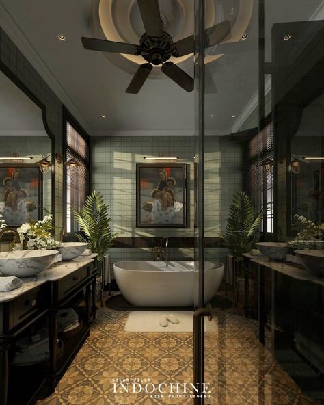 Indochine Bathroom, Chinese Contemporary Interior, Common Bathroom, Indochine Interior, Home Spa Room, Indochine Style, Shower Glass, Photography Interior, Interior Design Photography