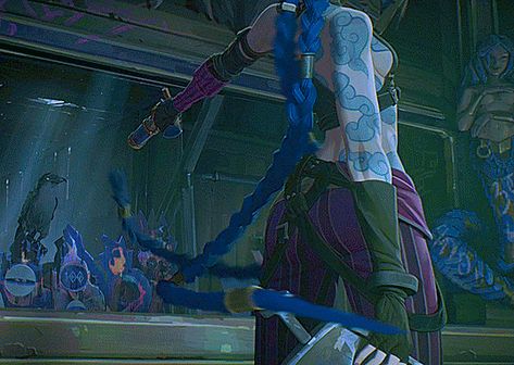 Firelights Arcane Aesthetic, Arcane Animation, Jinx Gift Arcane, Jinx Banner, Jinx Pfp Gif, Jinx Hair, Jinx Arcane Gif, Arcane Gif, Jhin League Of Legends