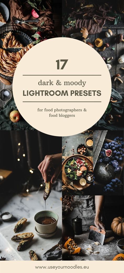 Moody Food Blogger Preset | Moody Food Preset | Moody Food Lightroom Presets | Moody Food Photoshop Presets for Instagram Feed anf Bloggers Moody Food Preset Collection is a collection of Lightroom and Photoshop. This presets are perfect to use for recipe websites, food blogs, catalogs, restaurant menus, and Instagram. #lightroompresets #presets #lightroom #foodpreset #moodyfood Food Photography Presets, Food Presets Lightroom Free, Food Photoshop, Food Photography Rustic, Dark Moody Filter Settings, Moody Lightroom Presets Free, Creamy Moody Preset, Free Dark And Moody Lightroom Presets, Dark Moody Preset